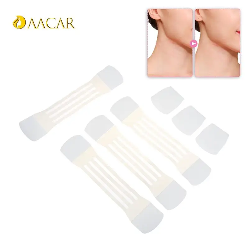 4Pcs Invisible Neck Lifter Bandage With 20 Lift Patch Neck Wrinkle Removal Sticker Face Lift Tape Neck Pad Anti Wrinkle Remover