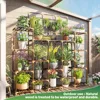 Large Wooden Plant Rack, 4-Tier, 63.1 "High, Indoor, Outdoor, Capable, Indoors, 22 Pots 4