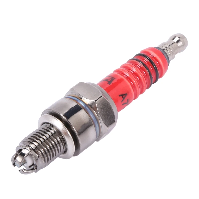 Racing 3 Electrode Spark Plug A7tc for 50cc 110cc 125cc 150cc Atv Scooter Dirt Bike Go Kart Pack of 2 motorcycle spark plug