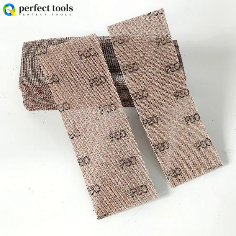 

Automotive(70 x 198mm) Hook & Loop or Clip on Sander Pads，Mesh Dust Free Sandpaper (80-400#) For Car Paint For Mirka Style