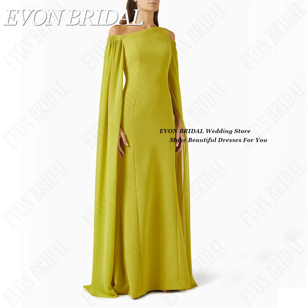 EVON BRIDAL Celebrity Evening Dresses Satin Mermaid Dubai Formal Occasion Dresses Sweep Train Long فساتين للمناسبات الخاصة 6