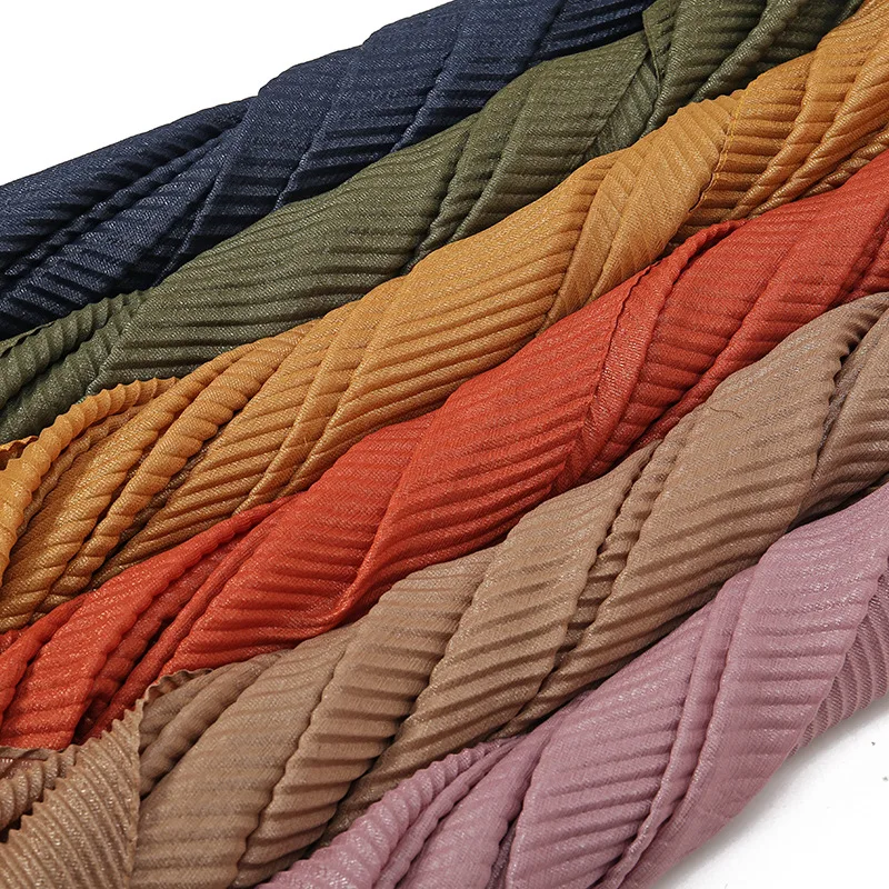 

Glitter Crinkled Scarves For Women Hijab Muslim Long Shawl Pashmina 185X80CM