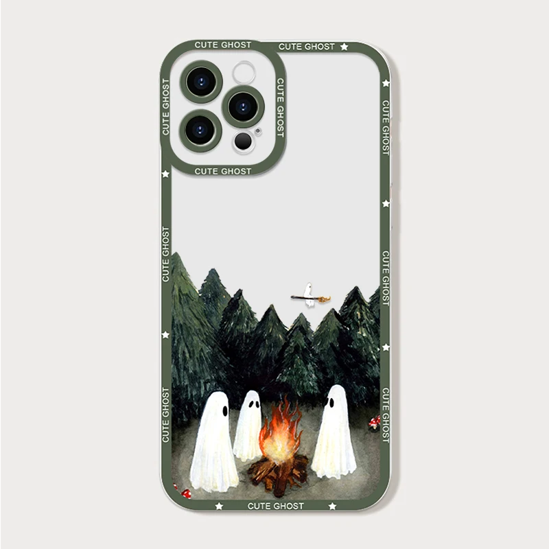 Cute Cartoon Little Ghost Clear Soft Phone Case