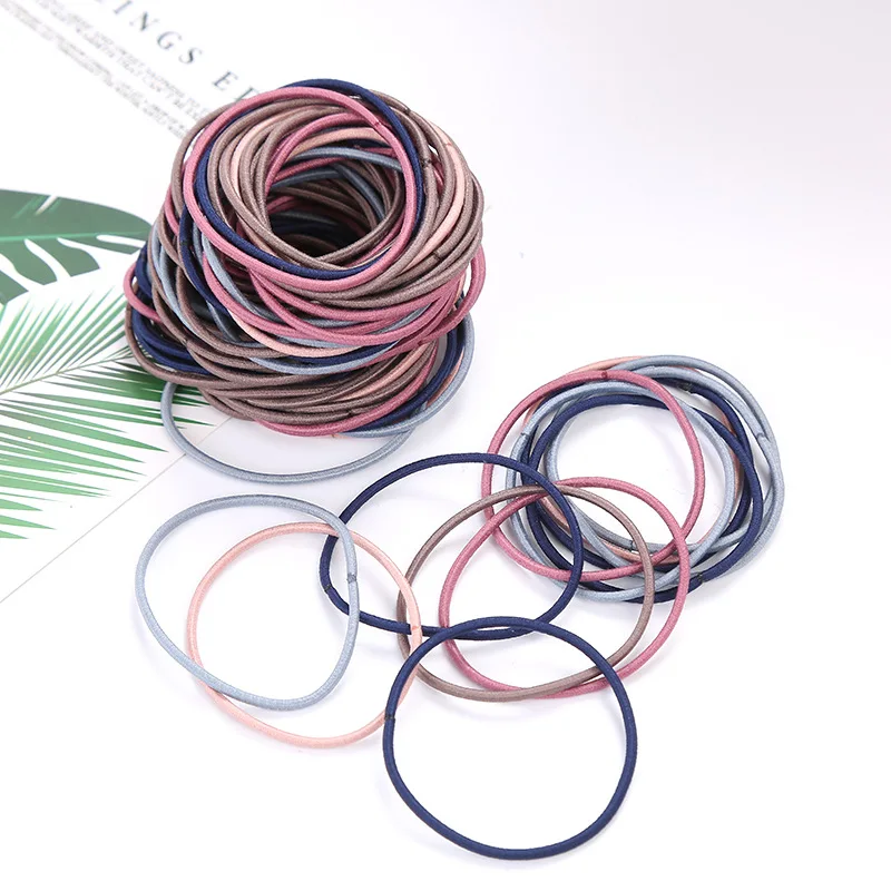 100/200pcs צבעוני הלהקה שיער אלסטי חבל scunchie סט headband ליגות collet לנשים תסרוקת אופנה