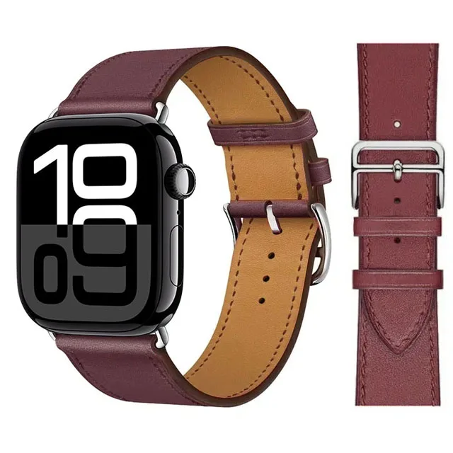 Elegant Leather Strap for Apple Watch - Business Bracelet Edition