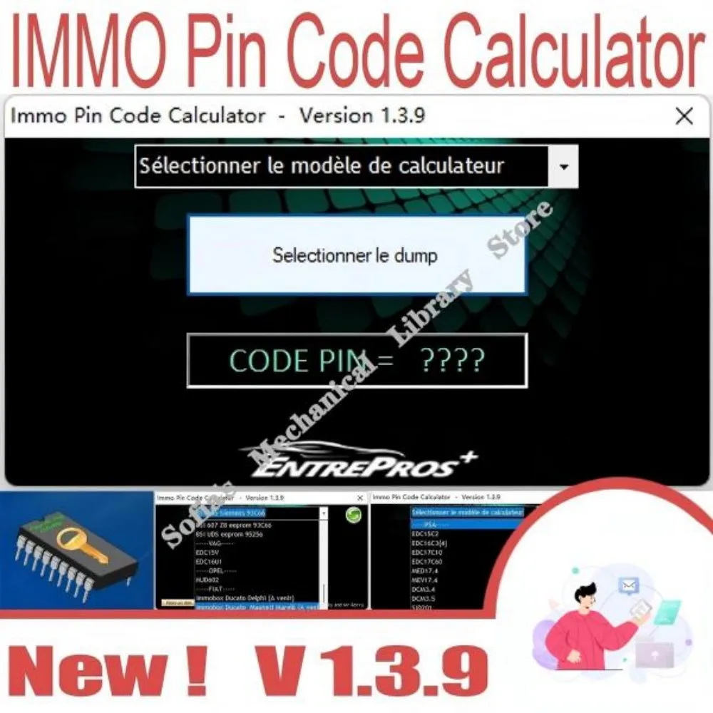 IMMO OFF logiciel pack/immoff 17/IMMO doctor V2.1/outil de service IMMO calculatrice à Code Pin/décodage universel IMMO 3.2/ImmoKiller – Image 3