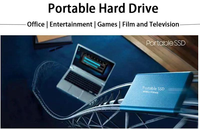 256TB Portable High-speed Mobile Solid State Drive 128TB 16TB 64TB SSD Mobile Hard Drives External Storage Decives for Laptop