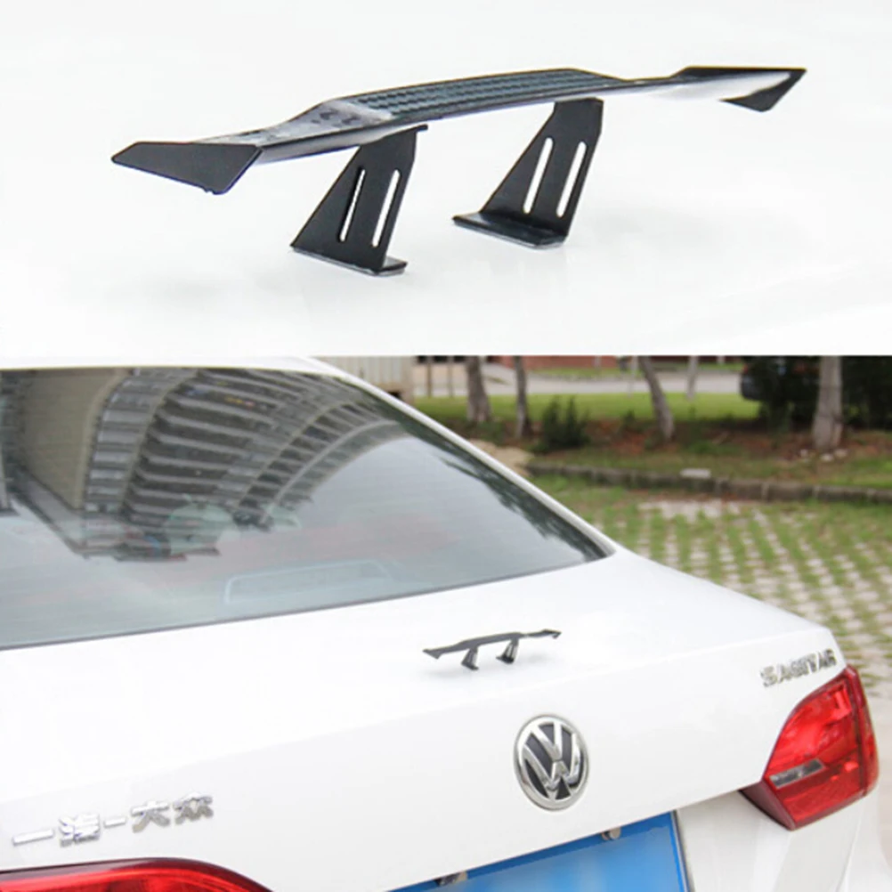Nuovo Universale Mini Spoiler Auto Coda Auto Decorazione Spoiler Ala Fibra Di Carbonio Universale Non Punzonatura Decorazione Gt Piccola Coda