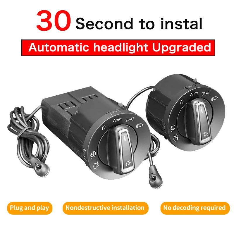 Headlight Switch For VW Passat B5 B7 Transporter T5 Tiguan Jetta MK6 Golf 4 6 Beetle Automatic Headlight Switch Sensor Accessories Automatic Head