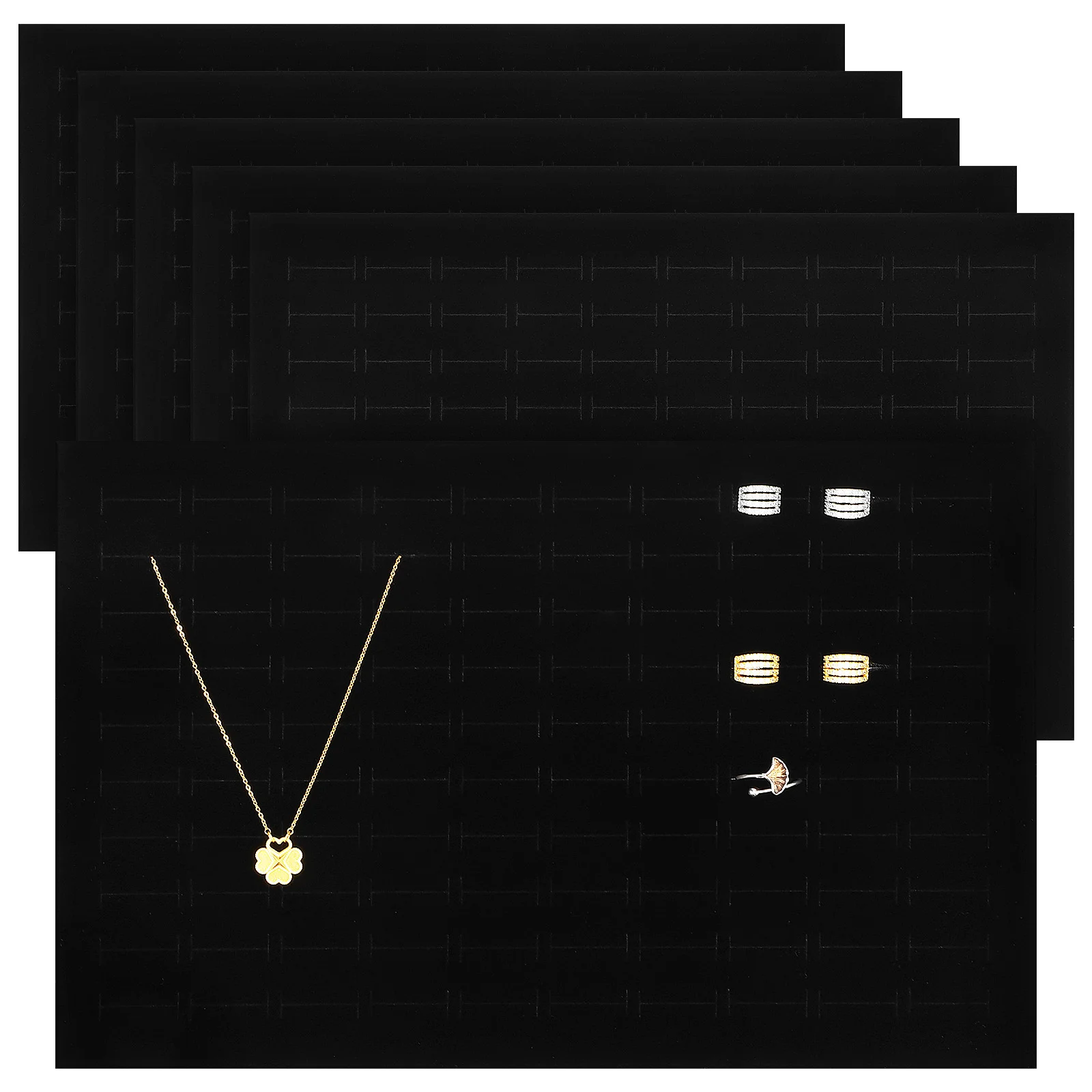 

Jewelry Box Pad Ring Displays for Selling Insert Rings Mat Organizer Earrings Cushion Trays The