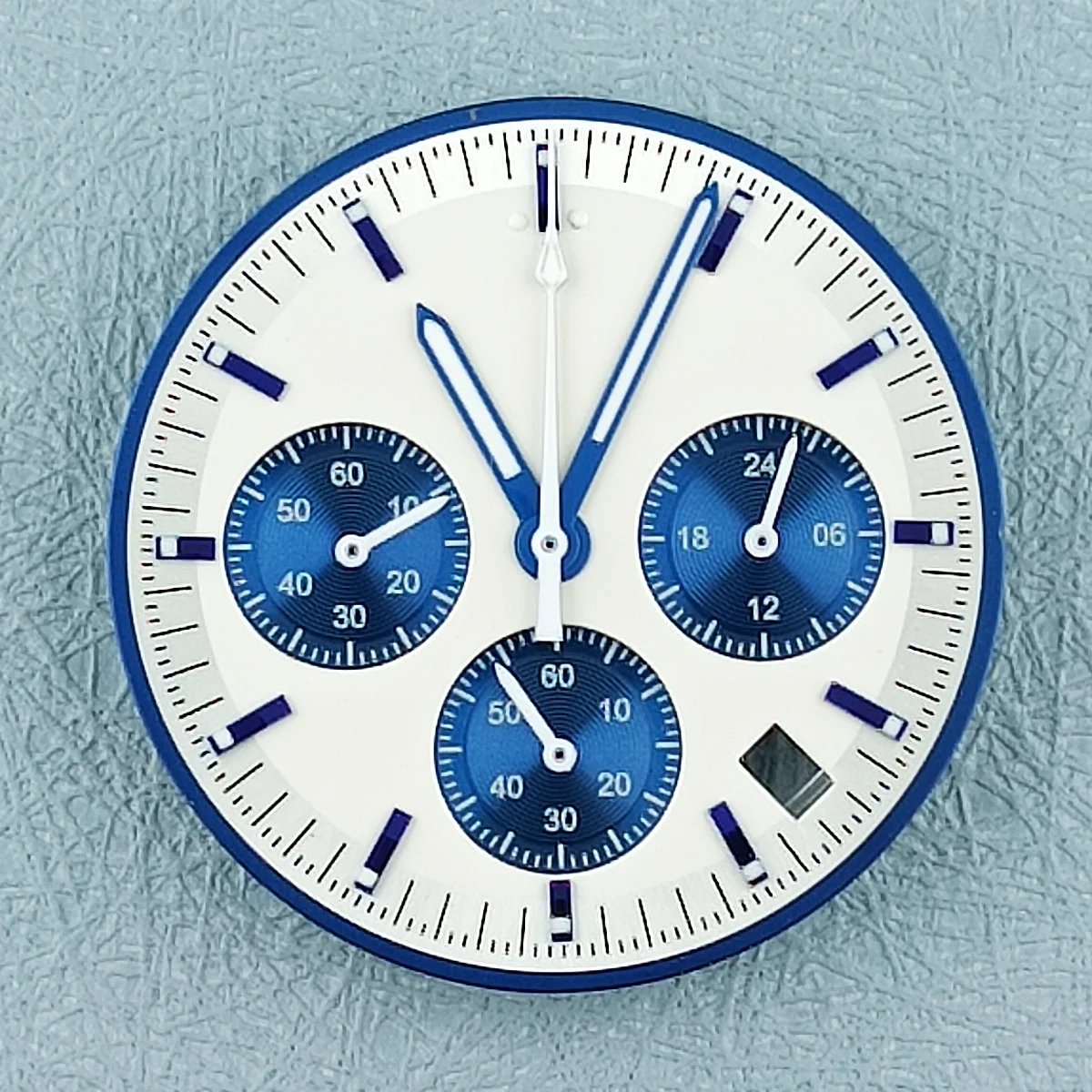 32.5mm VK Watch Dial for VK Quartz 63 Movement 6 Hands Watch Parts C3 Green Luminous Chronograph Face Customizable
