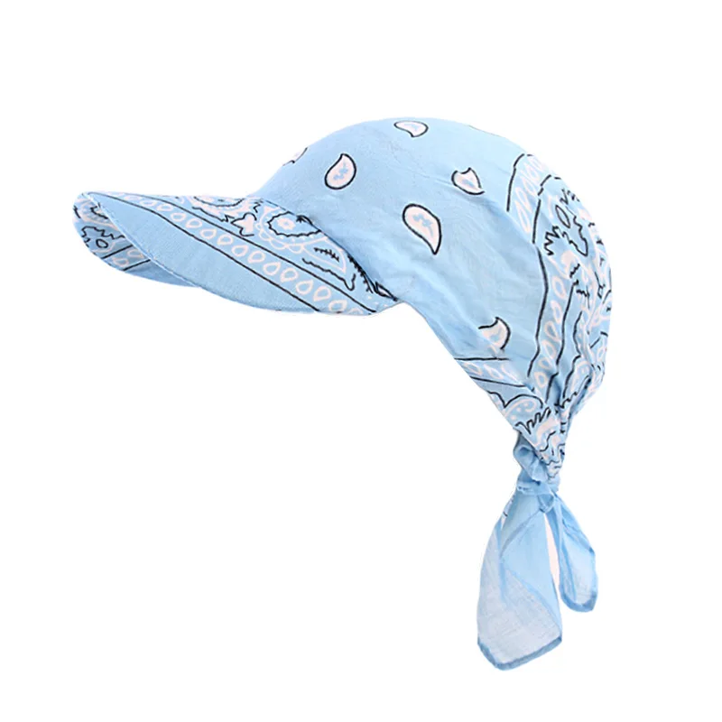 Damen-Kopftuch-Schirmmütze mit bedrucktem Stirnband, breiter Krempe, Sonnenhut, Sommer-Strandhut, UV-Schutz, Damen-Baseballkappe – Detail 13