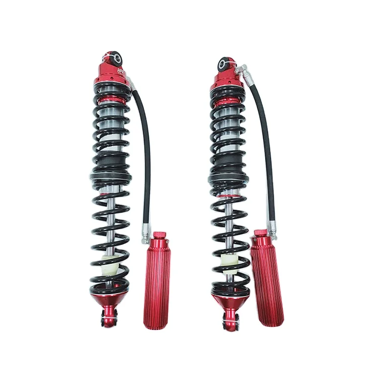 Pièce de suspension haute performance : amortisseur coilover réglable 4X4 pour buggy RC, détails des fixations et de l'écrou de précharge.