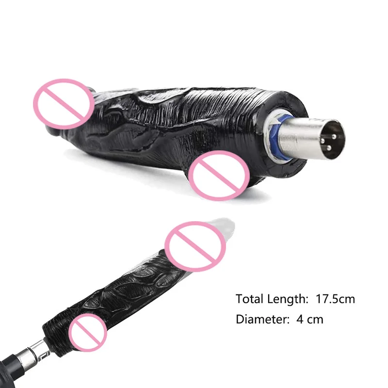 Black Realistic Dildos Masturbation Cup Sex Products for Women Men Traditional 3XLR Sex Machine Attachments