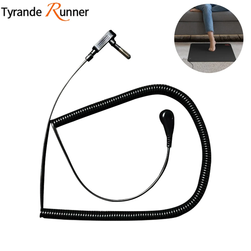 Grounding Cord Earth Connected 15 Foot High Continuity Cord for Grounding Mat，Snap Connect，Use with Pads, Sheets, Pillow Cases