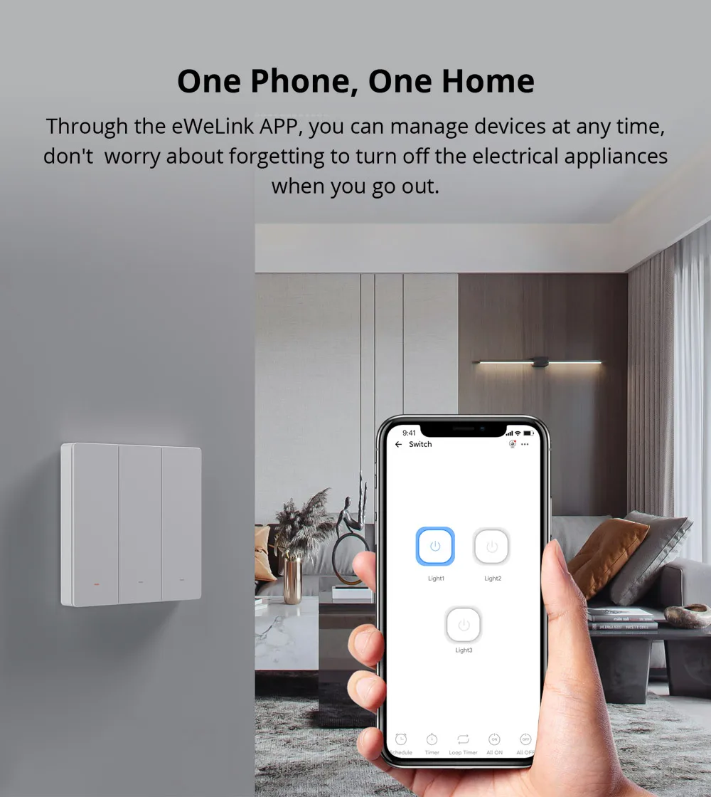 M5 Matter Smart Wall Switch Two-way ESP32 EWeLink-Remote Switchman Voice Control