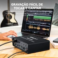 Teyun Q-24 Universal Professional Audio Interface USB Computer Arranger Sound Card With Monitor Electric Guitar Live Recording 3