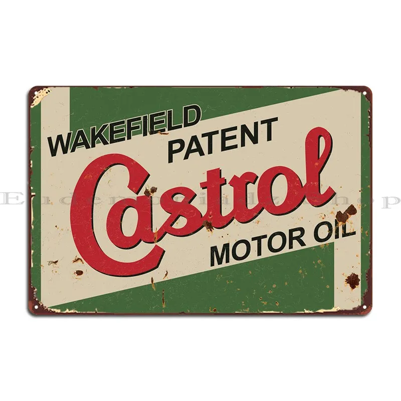 Castrol Motor Oil Sign 1 Metal Sign Personalizza Murale Targhe Personalizzate Poster In Latta Arrugginita