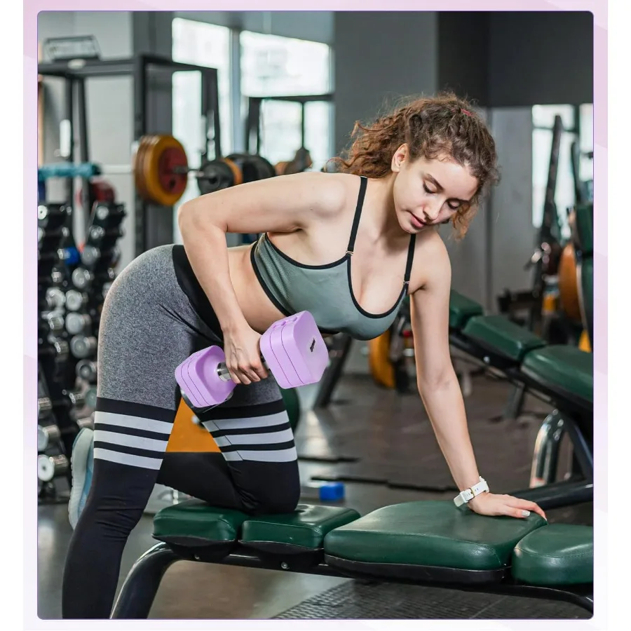 10LB Each[20 LBS Pair] Adjustable Dumbbell Set Free Weights Dumbbells Set for Women Men Hand Weights Sets Adjust Dumbbell Weight