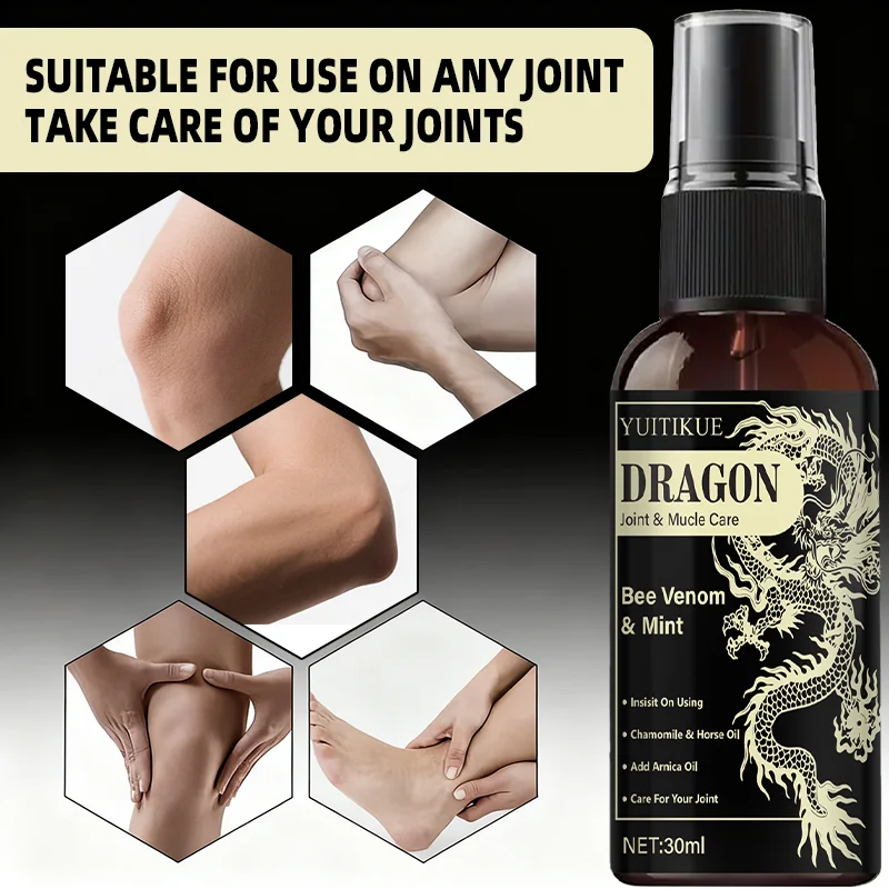 Dragon joint and muscle care   Bee venom and mint, consistent use, chamomile and horse oil with added calendula oil, joint care