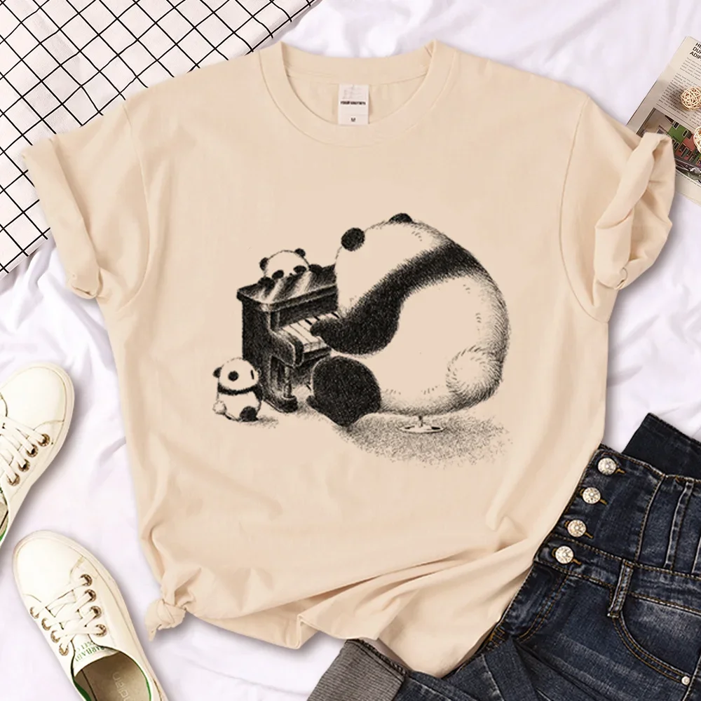 

Футболка Y2K женская с принтом панды, забавная уличная одежда с графическим принтом, Повседневная рубашка с коротким рукавом, Y2k