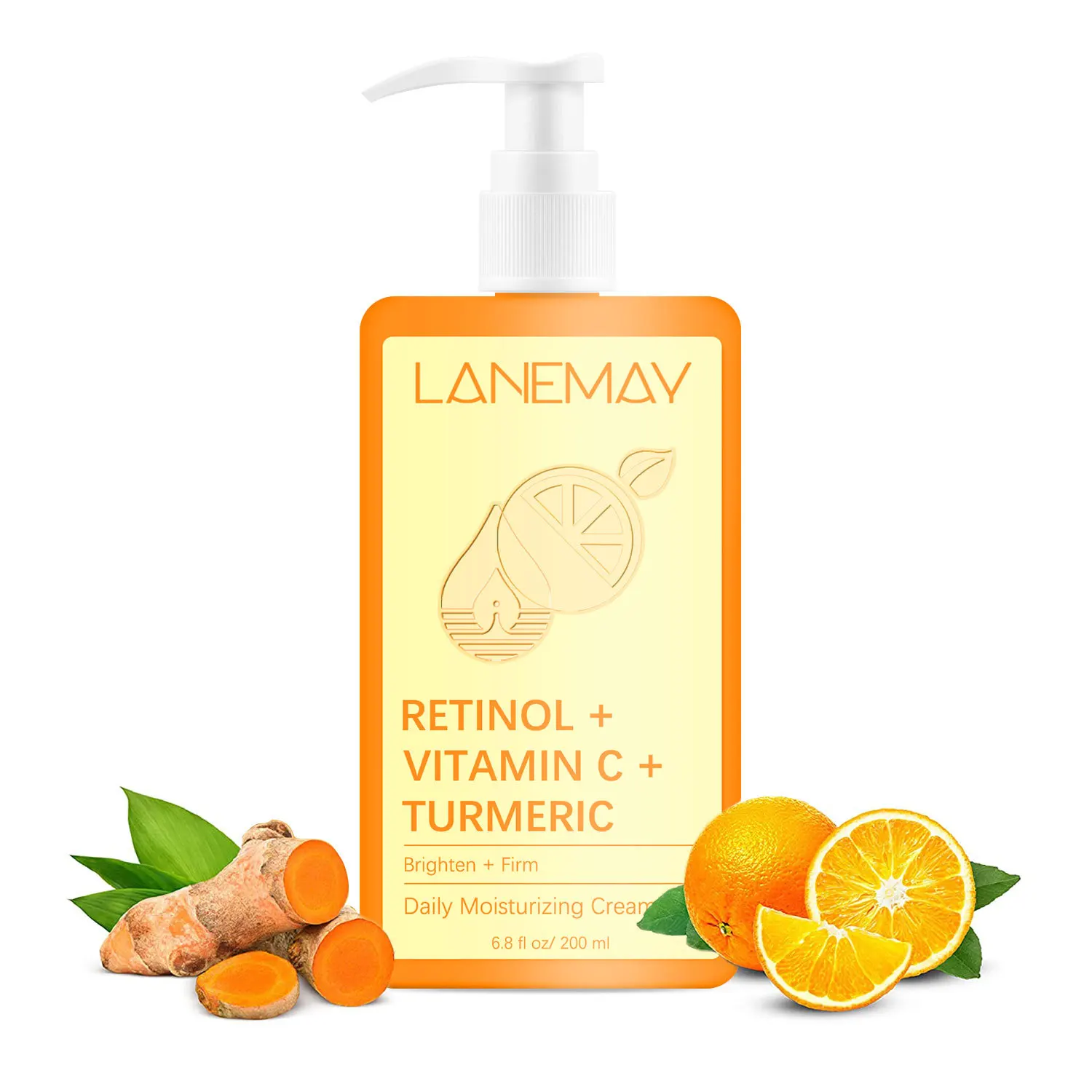 

200ml Retinol & Vitamin C Whitening Body Cream Moisturizing and Exfoliating and Promoting Skin Radiance Turmeric Body Lotion