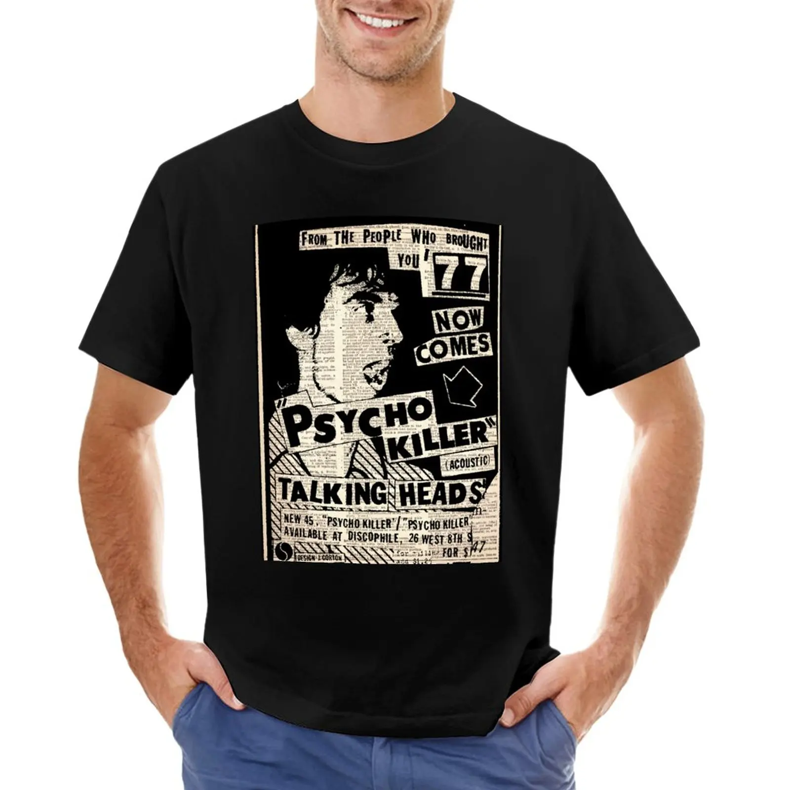 

80s Alternative Rock T-Shirt boys whites vintage clothes T-shirts for men cotton