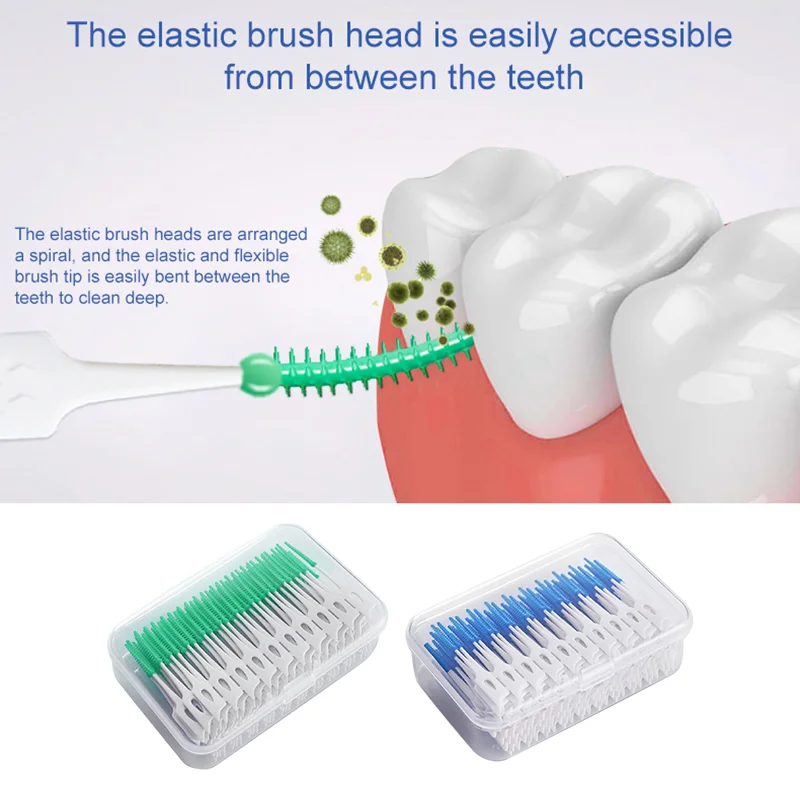 Dental Floss Stick 200Pcs/box Tooth Cleaning Interdental Brush Oral Hygiene