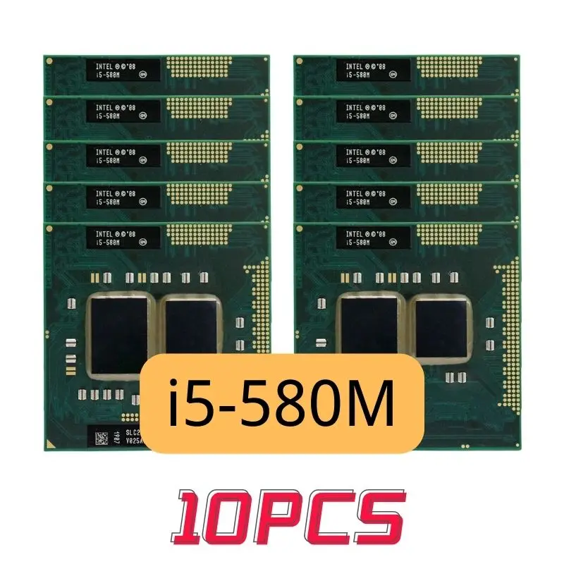 10 Pz Core I5-580M Processore I5 580M Laptop Cpu Pga988 Cpu 100% Funzionante Processore