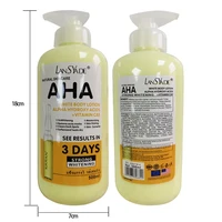 Crème blanchissante pour le corps, acides hydroxy AHA, vitamine C & E, Lotion hydratante éclaircissante pour le corps, élimine les marques d'acné, soins pour la peau, 500ml 6