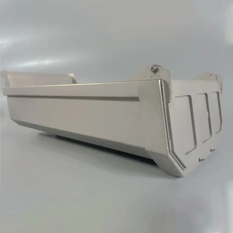 RC 1/14 6*6 U-förmiger Schaufelkorb aus Edelstahl für Tamiya Hydraulikbagger Lader Muldenkipper für VOLVO Anhänger Kipper DIY-Teile