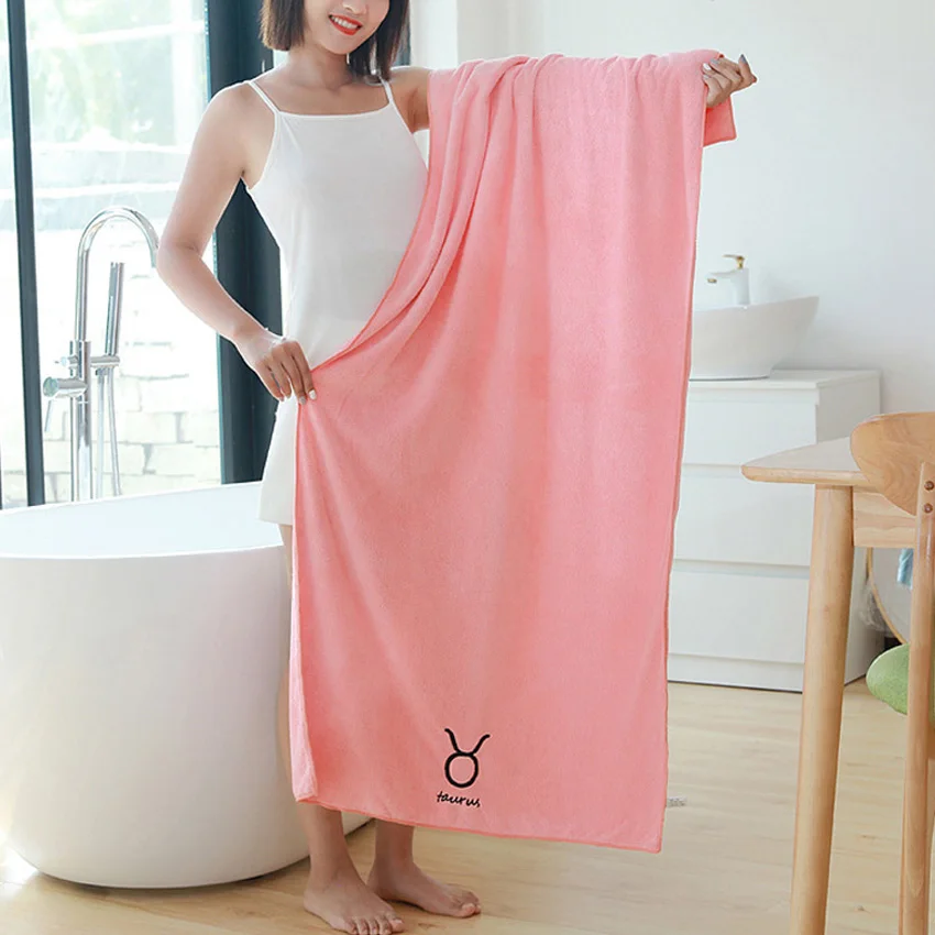 12 Constellations Soft Towel Set Letters Embroideried Face Bath Towels Large Strong Absorbent for Adults Kids serviette de bain bath towels cotton towel cotton face towels
