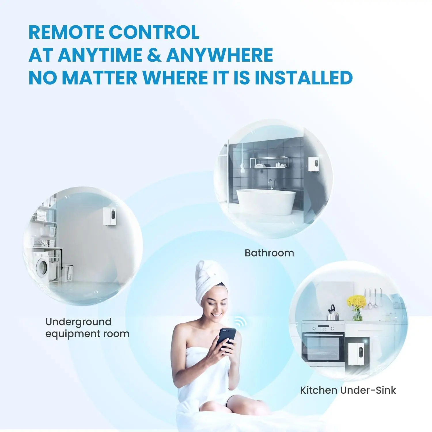 13KW Electric Tankless Water Heater Touch Control Wi-Fi Control LED Display Child Mode 240 Volts with Automatic Power Modulation