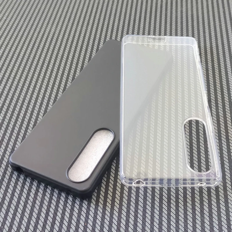 Custodia Morbida In Tpu Trasparente Nera Opaca Per Sony Xperia 1 V Xperia 10 V Cover Trasparente In Silicone Per Guscio Posteriore Xperia 1 V 10 V