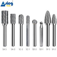 8pcs Carbide Burr Set Die Grinder Bits Rotary Files 6mm Shank for Grinding Wood Metal Fits Dremel Reamer Tools 1