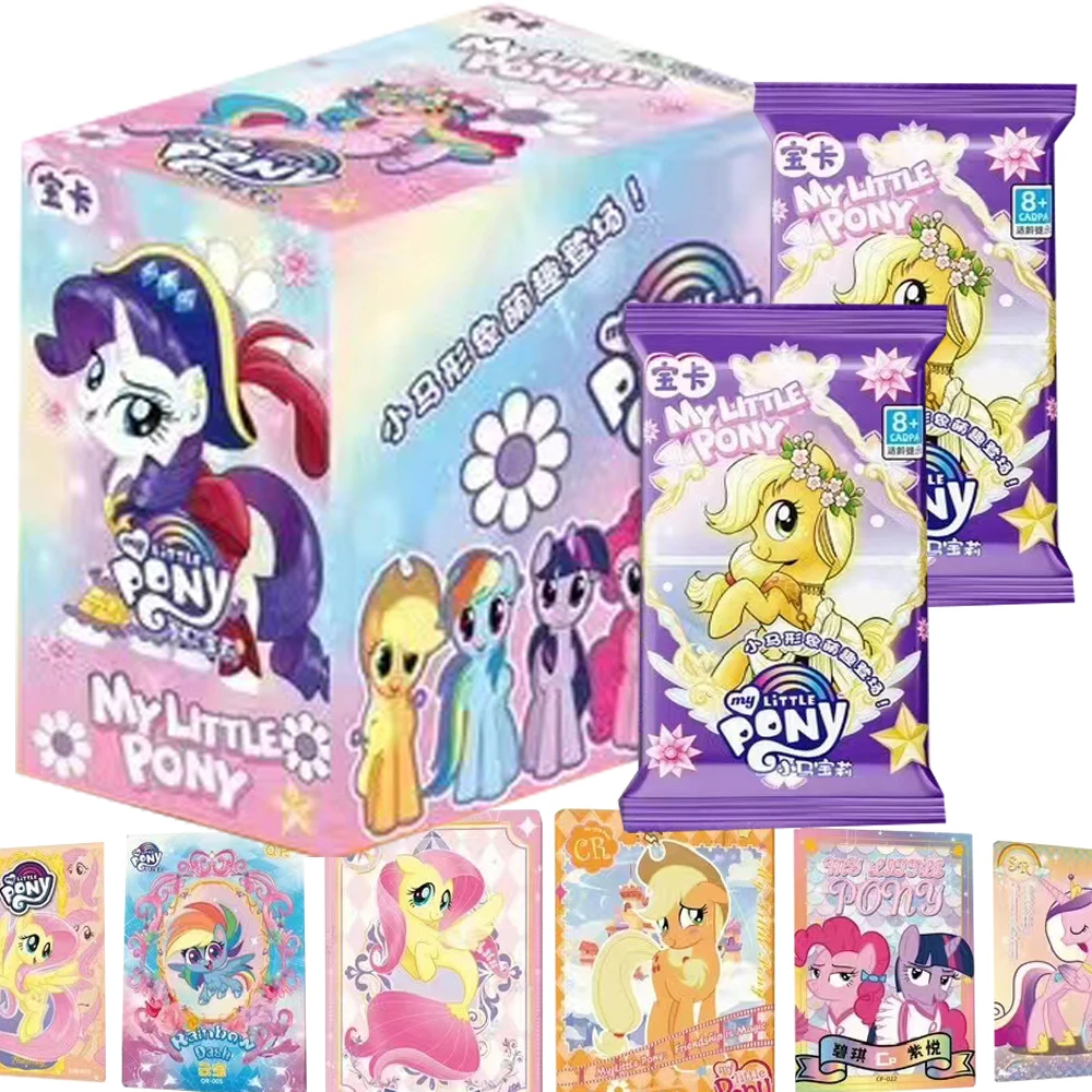 

Оригинальные коллекционные карточки My Little Pony для детей, Юмористические гармоничные милые персонажи из серии толстых карт, настольные игры, игрушки, подарки