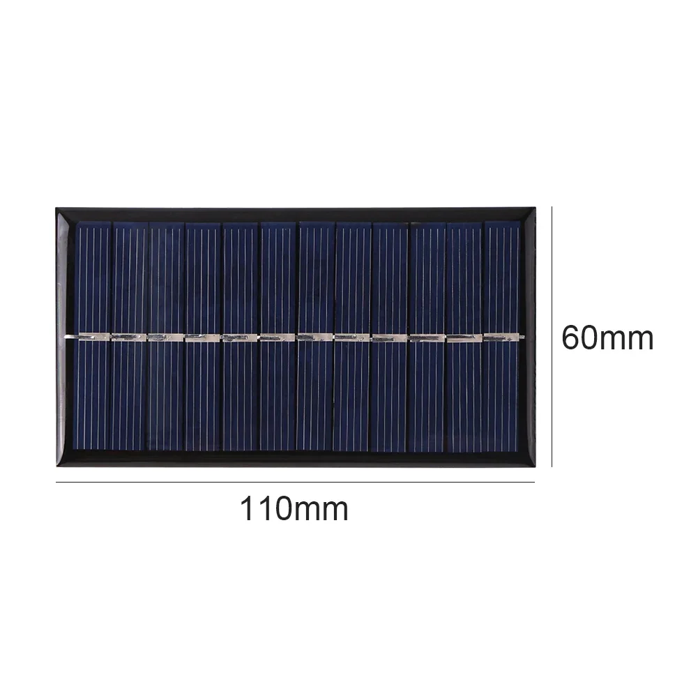2-5Pcs Mini Solar Panel 1W 6V for Phone Power Bank Fan Cell Chargers DIY Solar System Polysilicon Solar Panel