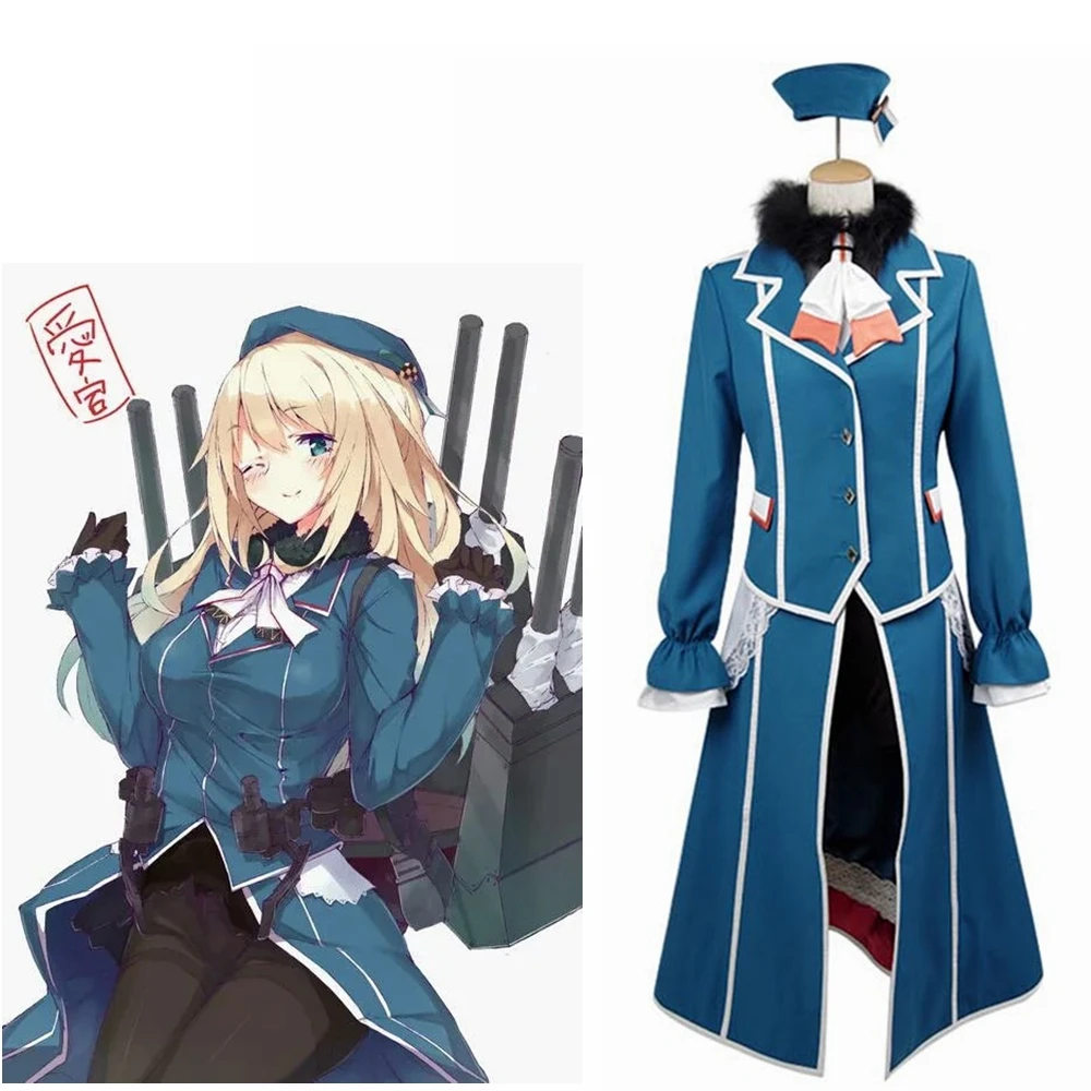 

Unisex Anime Cos Kancolle Collection Atago Cosplay Costumes Outfit Halloween Christmas Uniform Suits