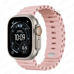 Ocean Style Solid Color Silicone Band - Durable & Sweatproof - 38mm 40mm 41mm (17 vintage roses)