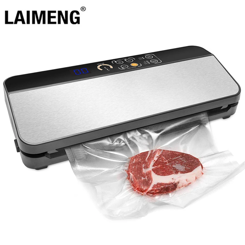 LAIMENG Vacuum Sealer with Vacuum time Counting Sous Vide Vacuum Packer For Food Storage Packaging Machine Vacuum Bags S306