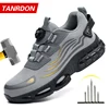 Botones giratorios zapatos de Seguridad masculinos, zapatos de trabajo,  botas de Seguridad Anticoagulantes  Tactical Boots