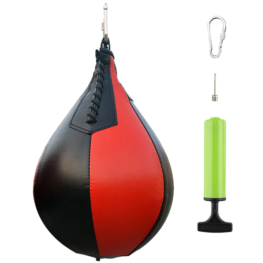 

Speed Ball For Boxing Hanging Exercise PU Leather Fitness With Pump Gym Punch Bag Pear Shape Home Portable Inflatable Durable