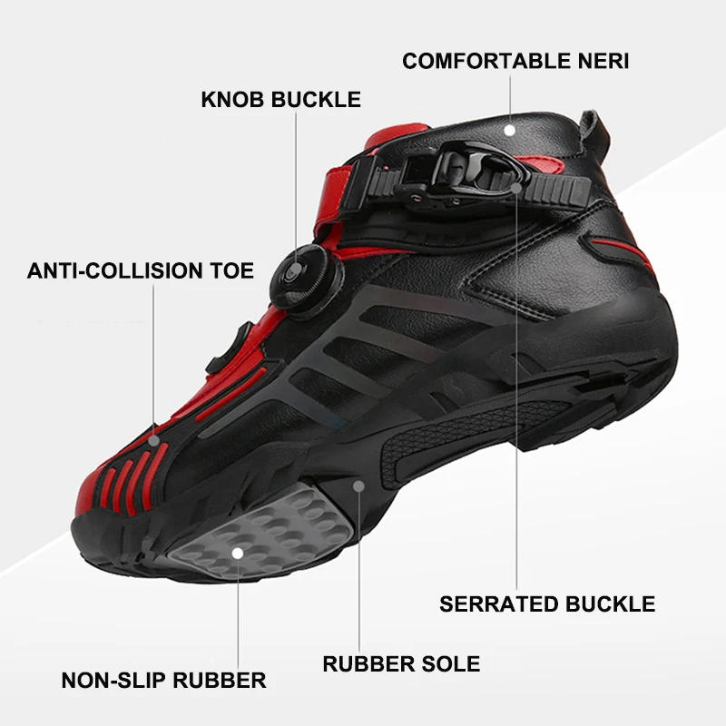 Men's Motorcycle Boots New Outdoor Motocross Racing Protection Boots High Quality Men Motos Shoes Motorcycle Accessories T2006