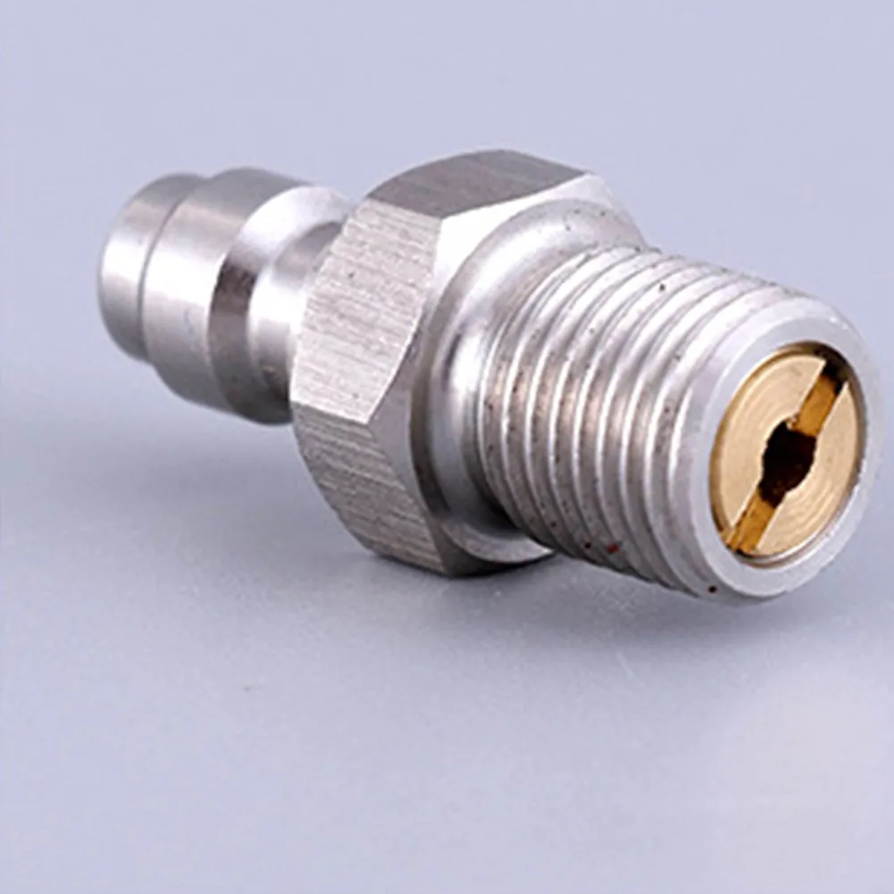 

8MM Way Valve Filled Pacifier Stainless Steel Quick Connector Male For High-pressure Pumps Precision Leak-proof Seal Tool-Part