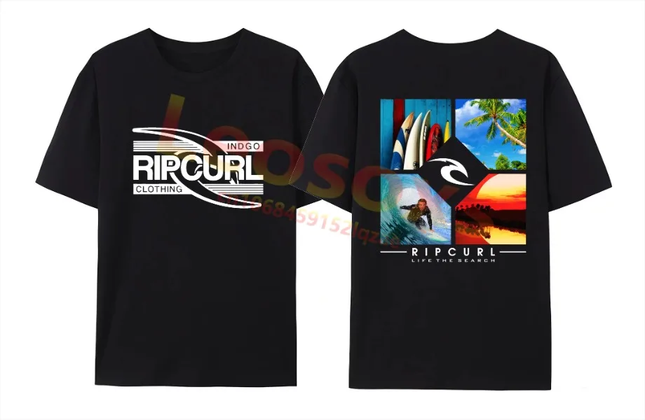 

[TEW] Summer new rip live the search curl Leosoxs T-shirt sports casual pure cotton printed women's short sleeves S-6XL