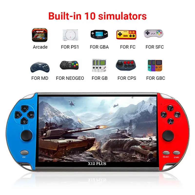 Игровая консоль X12 X12P 5 1/7 дюймов 8/16/32 ГБ | Электроника