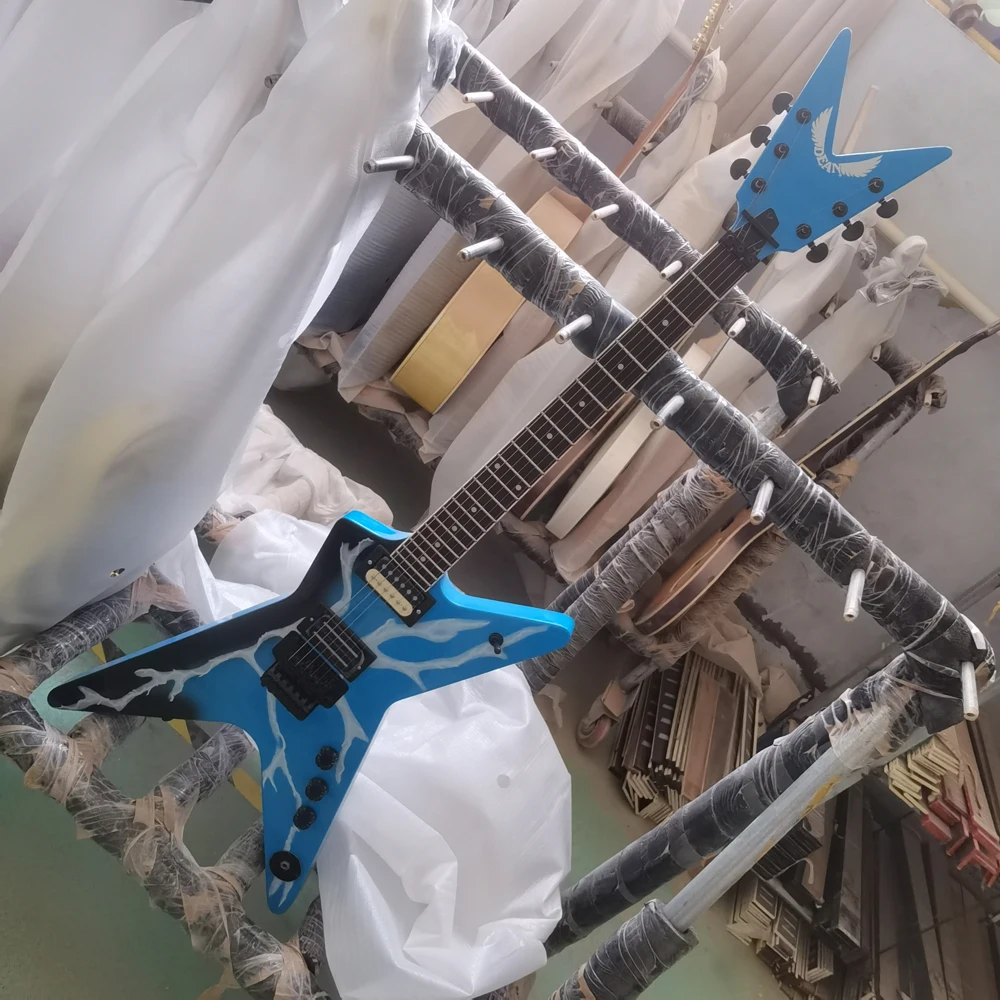 

Best-selling Dean Dimebag Electric Guitar, Floyd Rose Tremolo Bridge,Lightning water transfer guitar，A variety of options