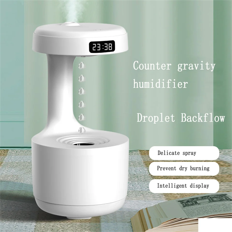 Humidificador Antigravedad Reloj 800ml: El Toque Moderno para tu Hogar