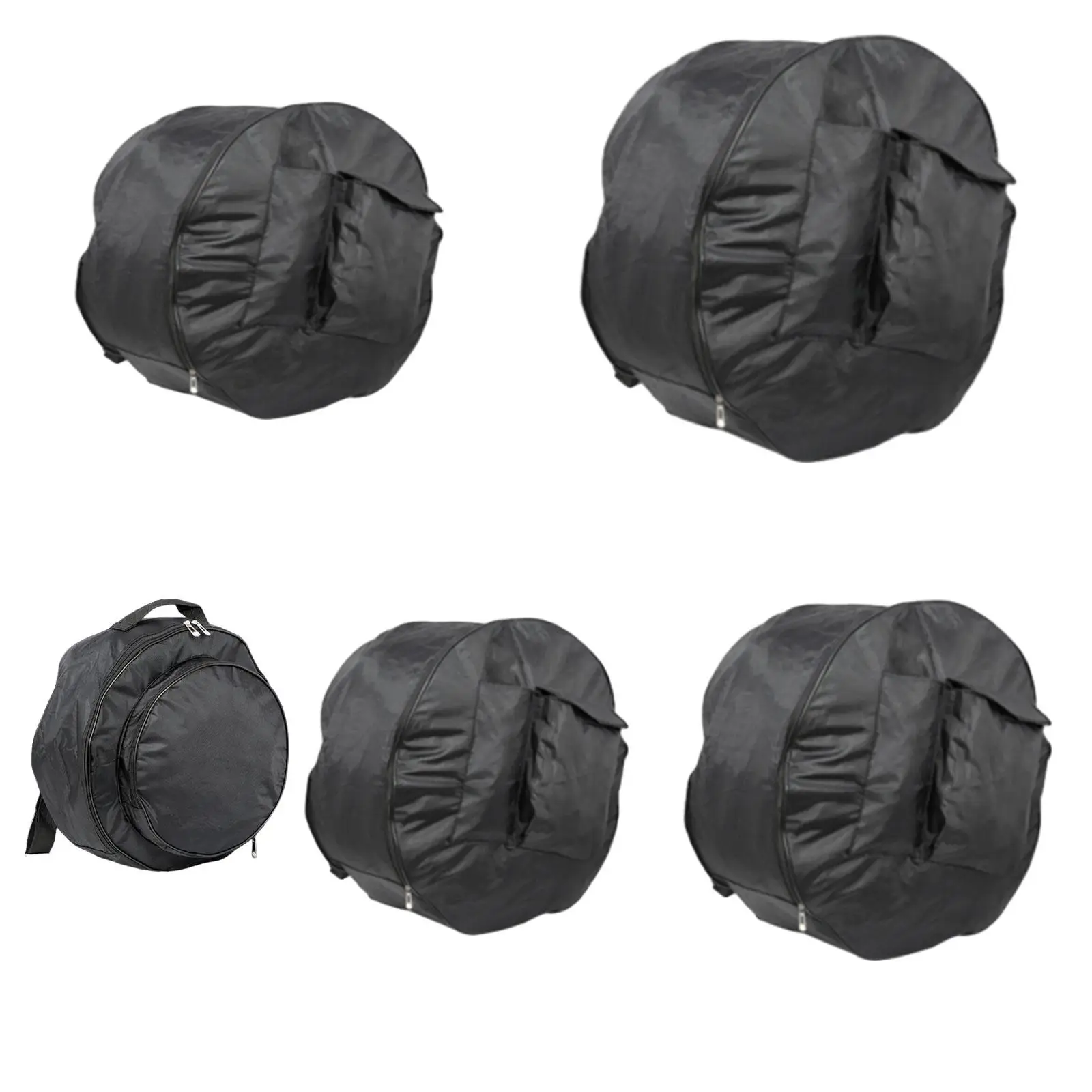 Snare Drum Bag Carry Bag Dustproof Portable Drum Gig Bag with Outer Pocket for Drum Pads Brackets Short Trip Stage Drumsticks