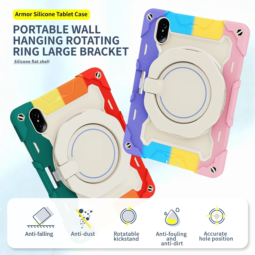 For Honor Tablet V7 Pro V7Pro 11 Inch 2021 Case Kids Safe Pc Silicon Shockproof Pull Ring Stand Tablet Cover